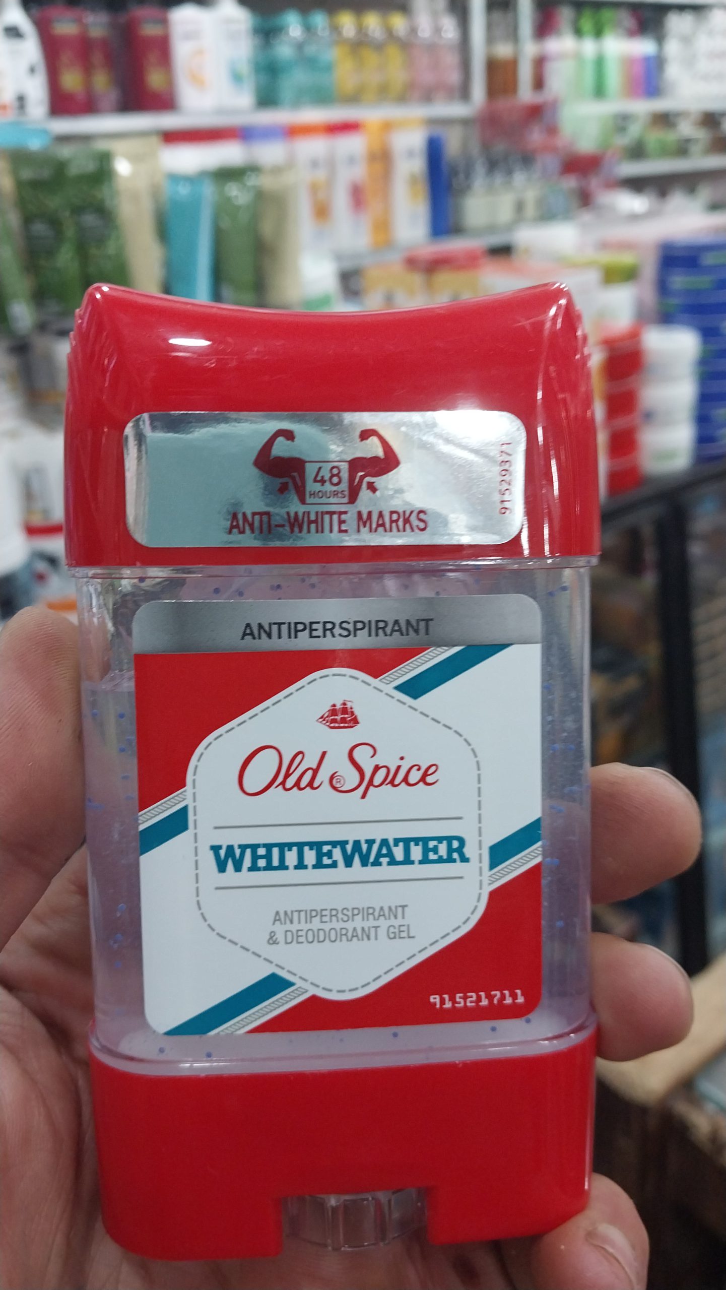 مام ژله ای ضد تعریق اولد اسپایس وایت واتر مردانه حاوی ریزدانه ۴۸ ساعته 70 میل Old Spice Whitewater Antiperspirant & Deodorant Gel